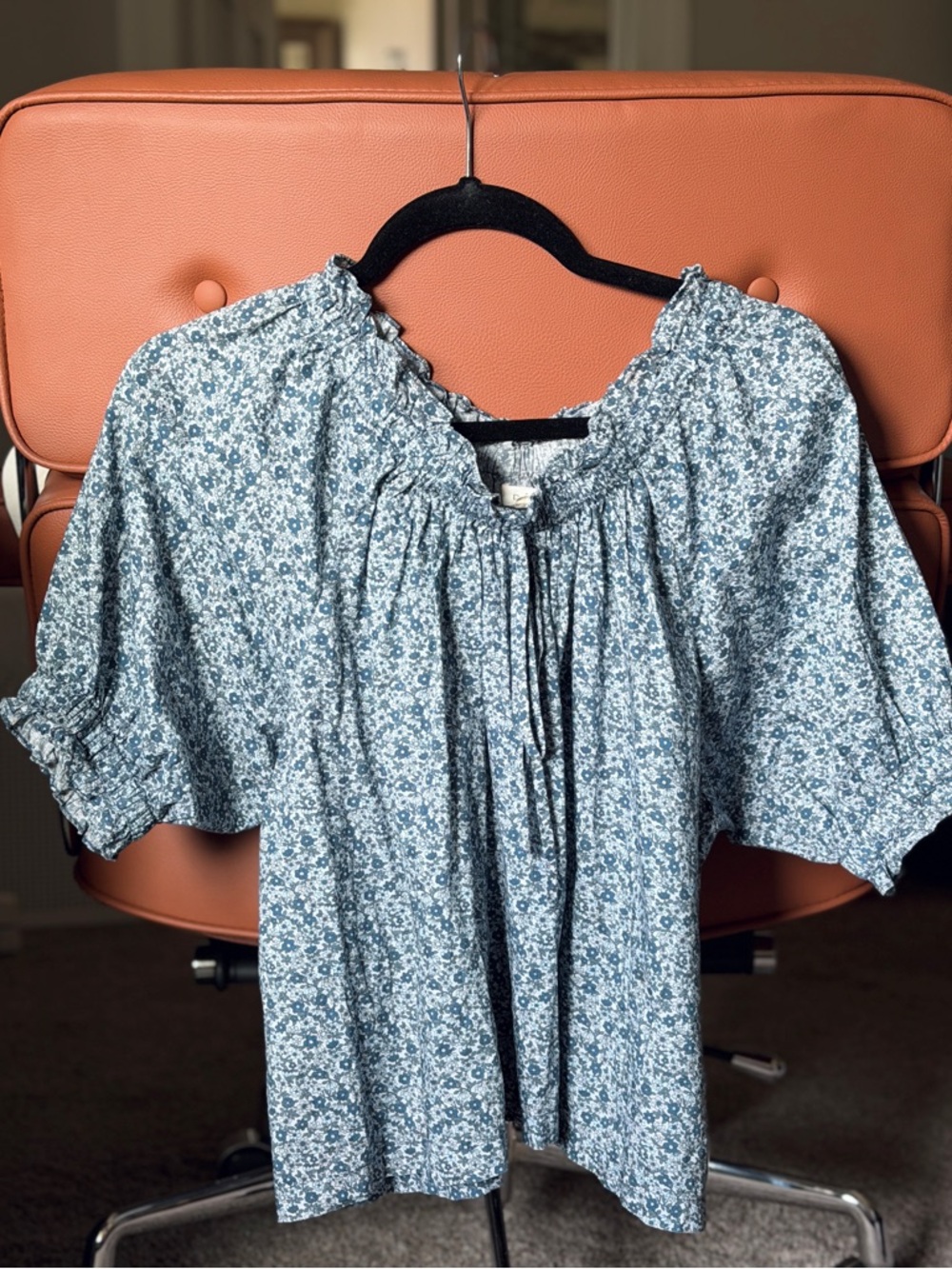 Doen Blue Floral Liberty Top